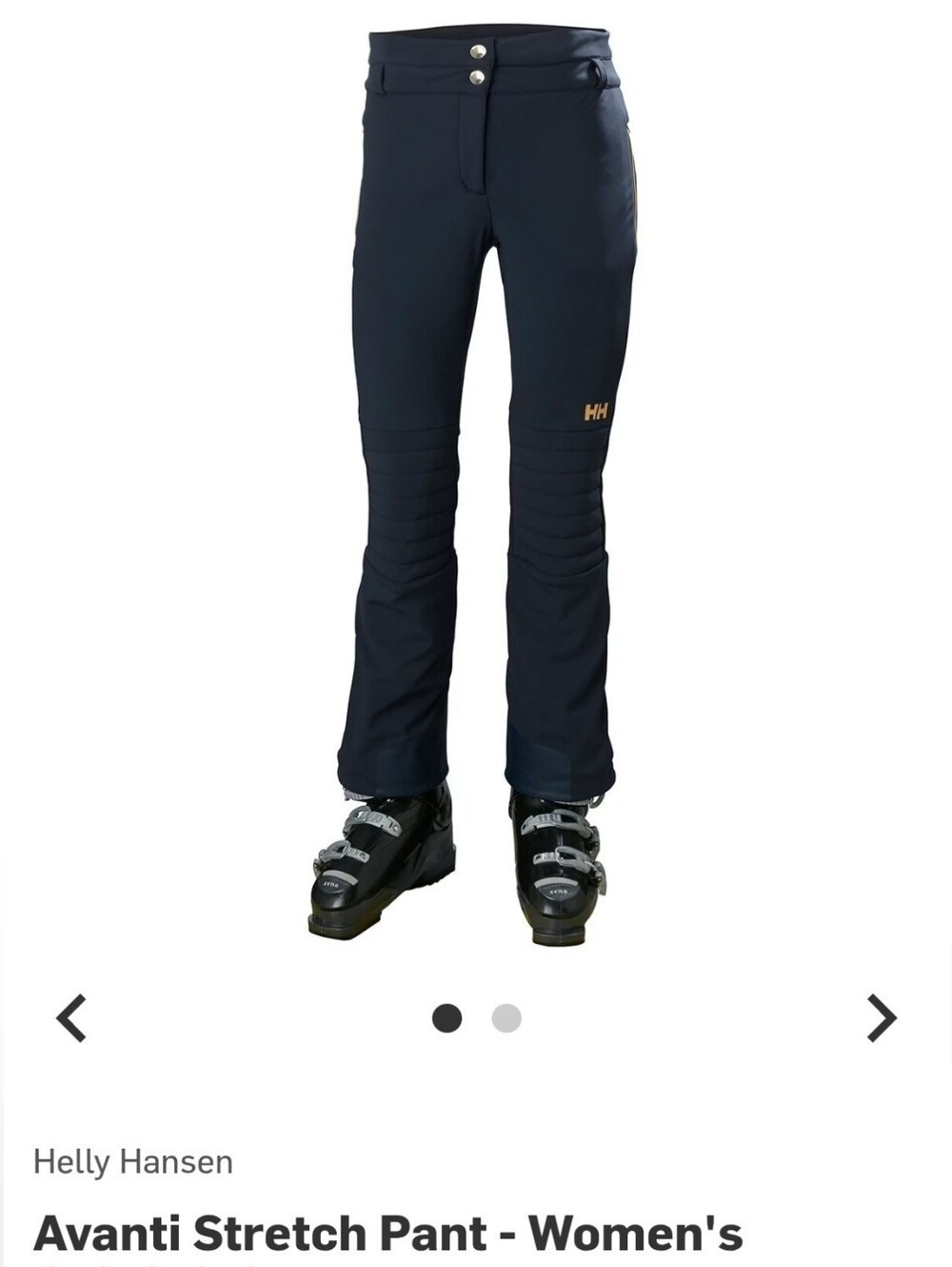 Helly Hansen Avanti Stretch Ski Pants Navy Small High Waist Gold Zippers